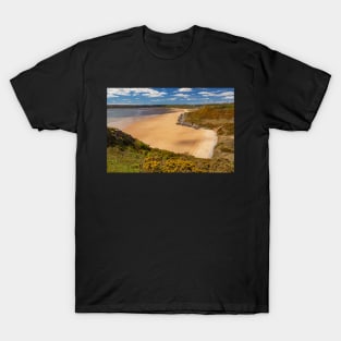 Tor Bay and Little Tor, Gower, Wales T-Shirt